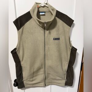 Columbia Two-Tone light gray and dark gray Fleece Vest